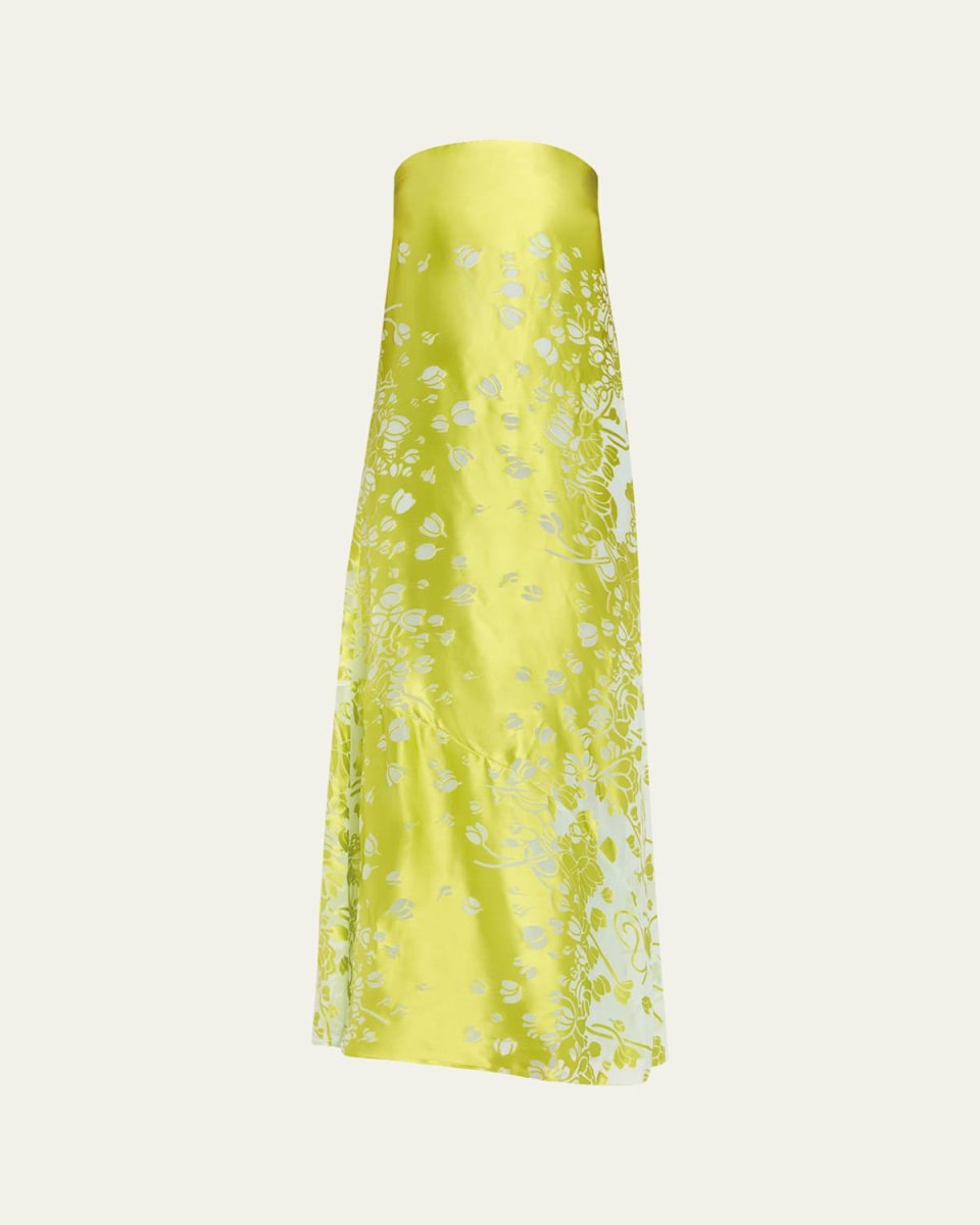 Strapless Burnout Maxi Dress